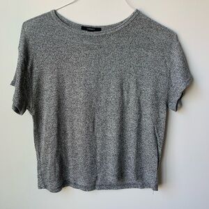 Gray Loose-Knit T-Shirt